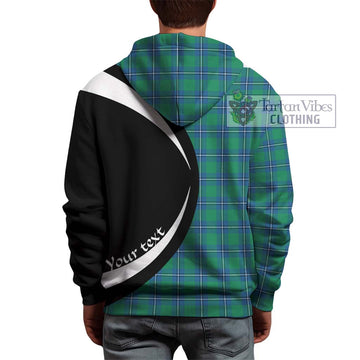 Irvine Ancient Tartan Hoodie with Family Crest Circle Style