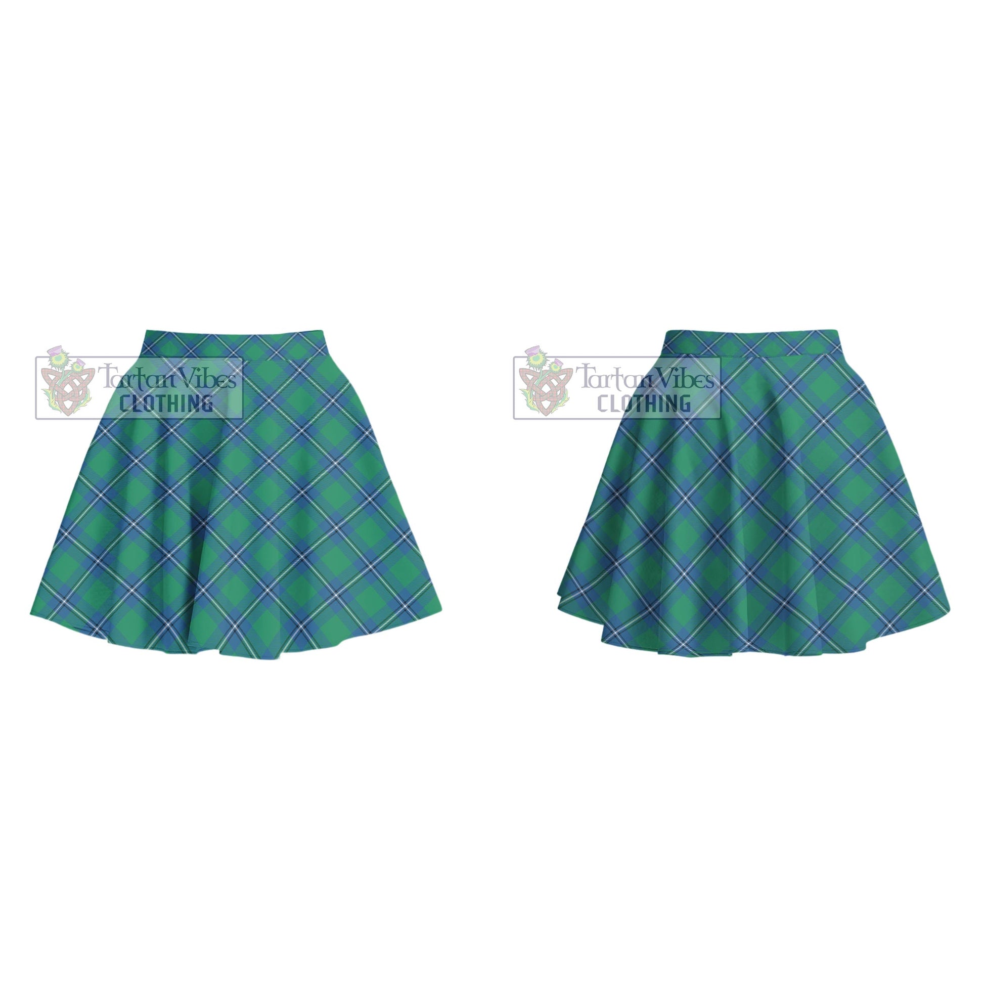 Tartan Vibes Clothing Irvine Ancient Tartan Women's Plated Mini Skirt