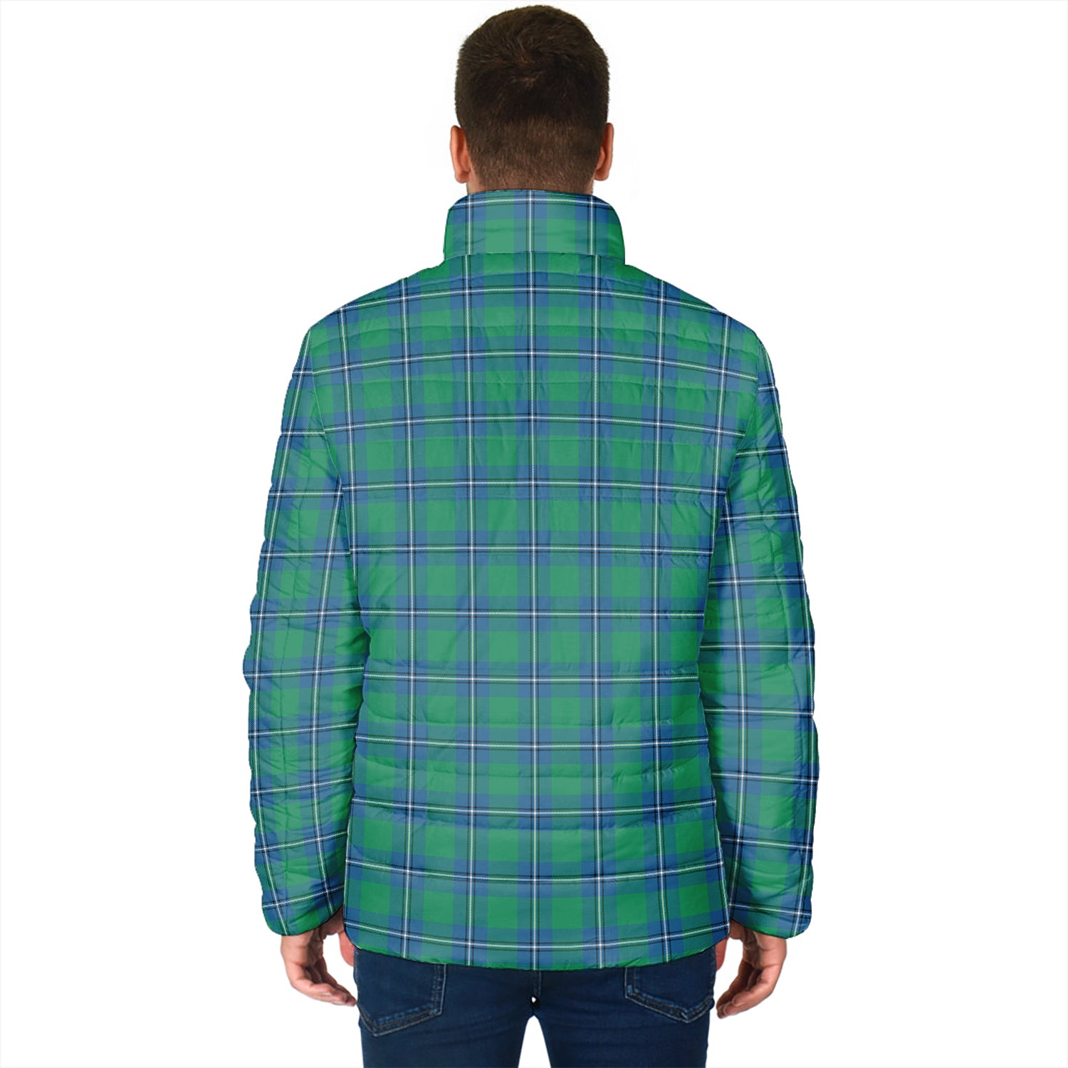 Irvine Tartan Padded Jacket with Family Crest - Tartan Vibes Clothing