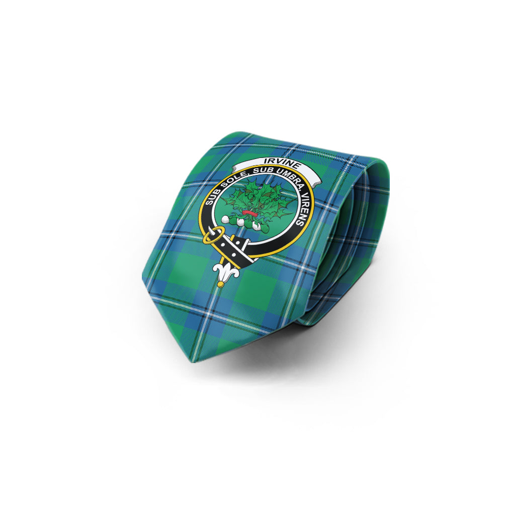 Irvine Tartan Classic Necktie with Family Crest - Tartan Vibes Clothing