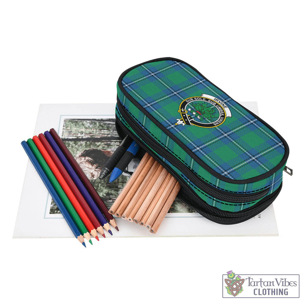 Tartan Vibes Clothing Irvine Ancient Tartan Pen and Pencil Case with Family Crest