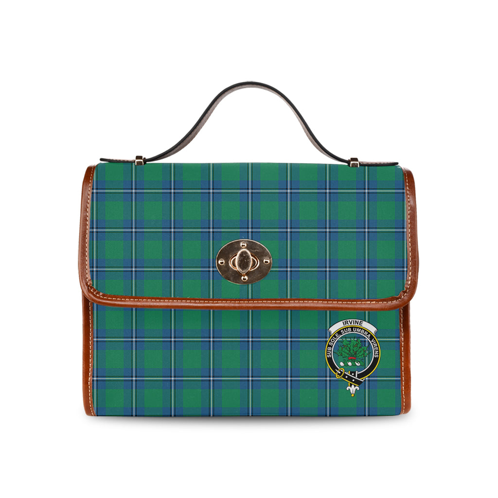 irvine-ancient-tartan-leather-strap-waterproof-canvas-bag-with-family-crest