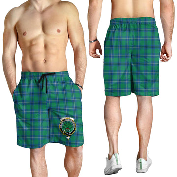 Irvine Tartan Mens Shorts with Family Crest