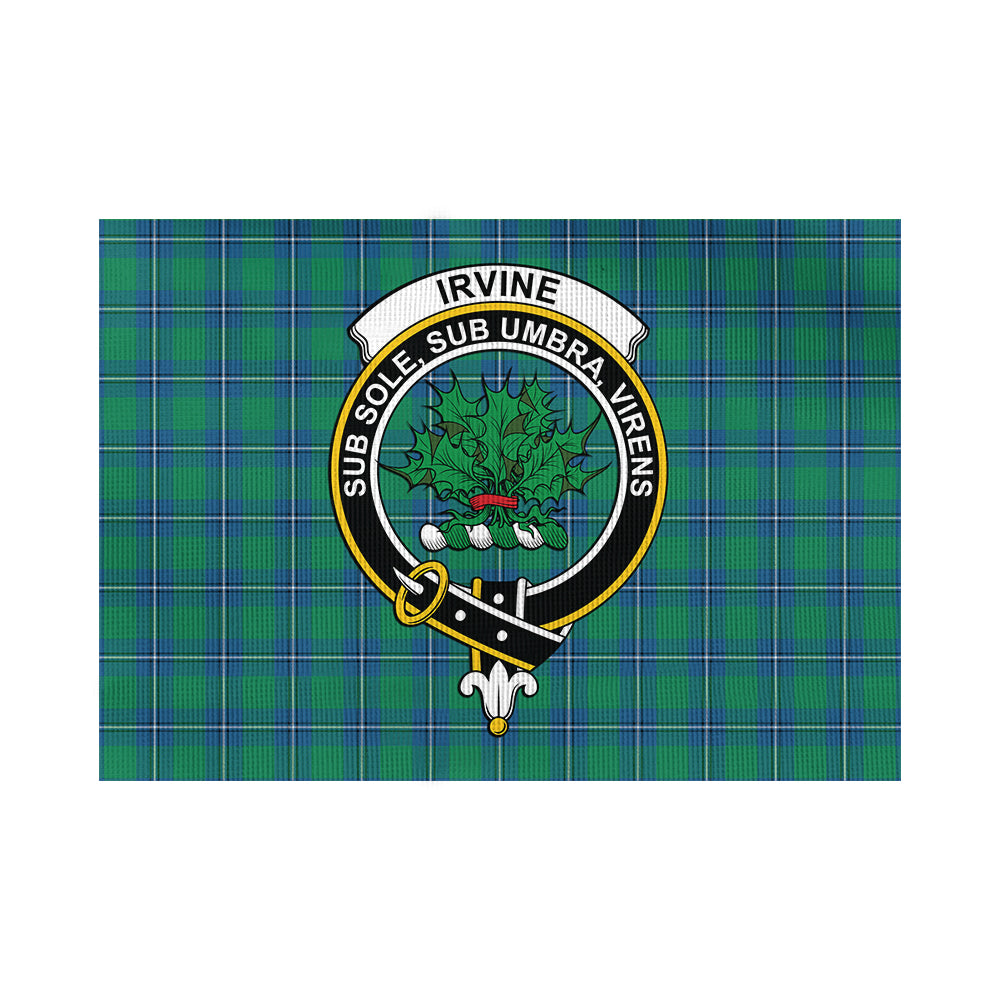 irvine-ancient-tartan-flag-with-family-crest