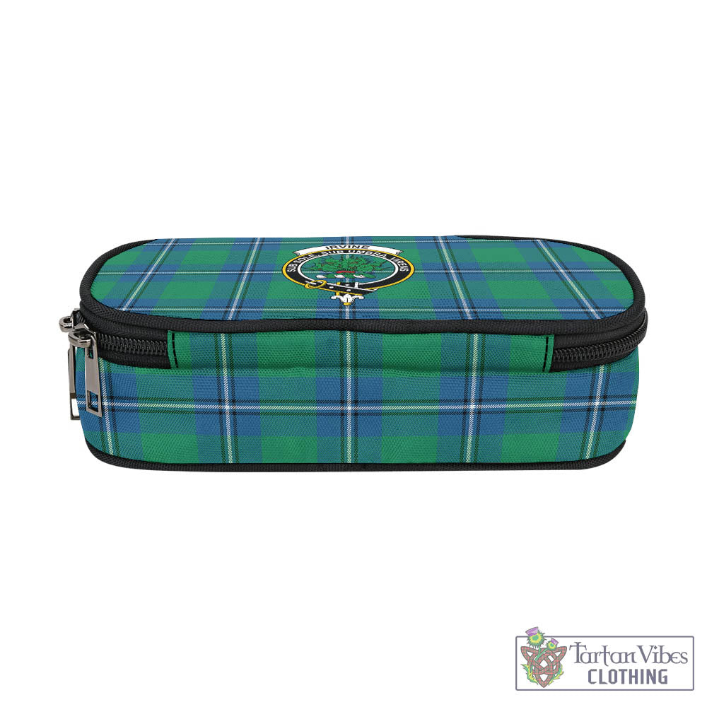 Tartan Vibes Clothing Irvine Ancient Tartan Pen and Pencil Case with Family Crest