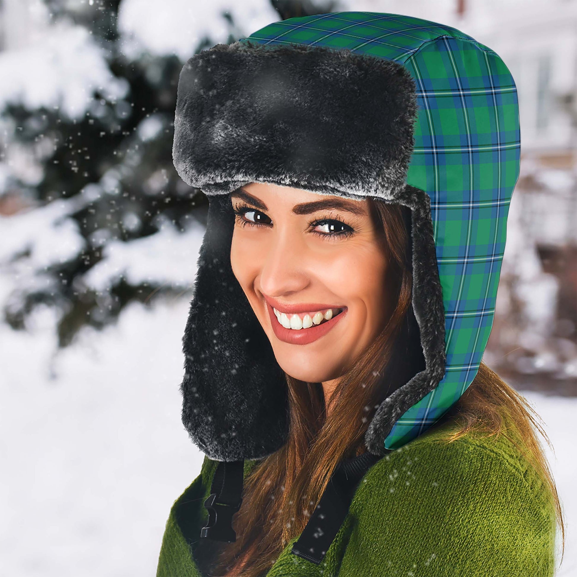 Irvine Ancient Tartan Winter Trapper Hat - Tartanvibesclothing