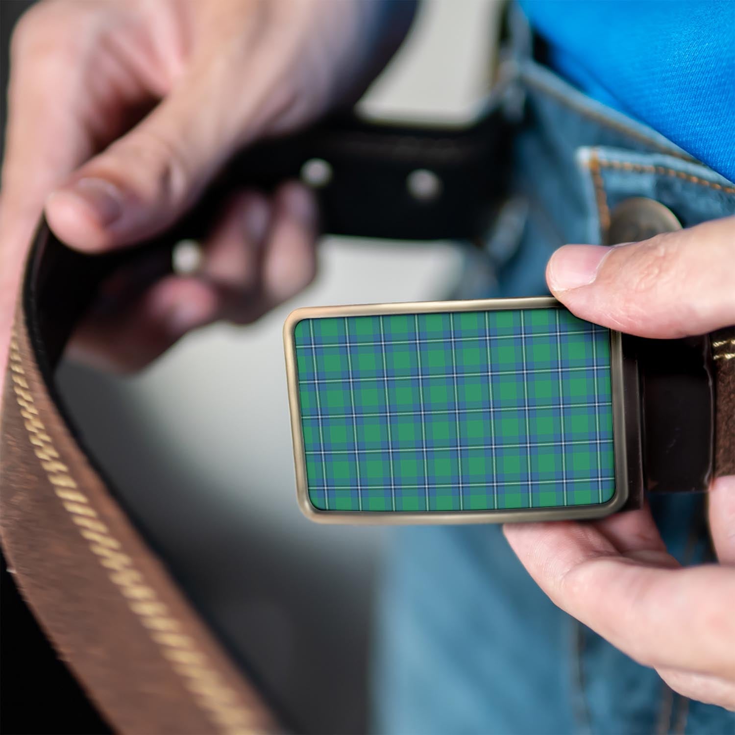 Irvine Tartan Belt Buckles - Tartan Vibes Clothing