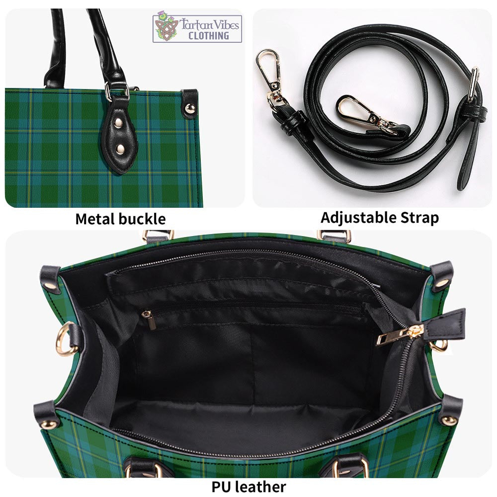 Tartan Vibes Clothing Irvine of Bonshaw Tartan Luxury Leather Handbags