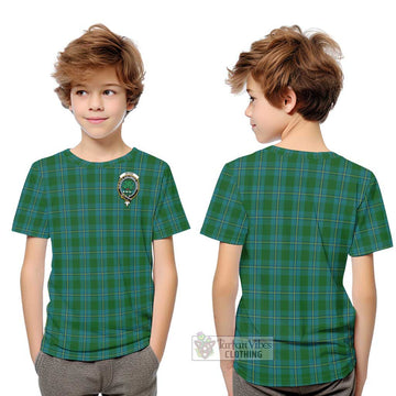 Irvine of Bonshaw Tartan Kid T-Shirt with Family Crest