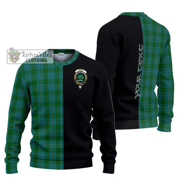 Irvine of Bonshaw Tartan Ugly Sweater with Family Crest and Half Of Me Style