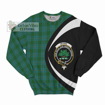 Irvine of Bonshaw Tartan Sweatshirt with Family Crest Circle Style