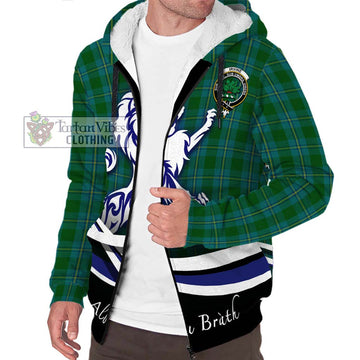 Irvine of Bonshaw Tartan Sherpa Hoodie with Alba Gu Brath Regal Lion Emblem