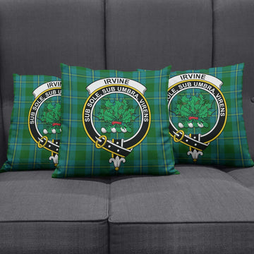 Irvine of Bonshaw Tartan Pillow Cover with Family Crest