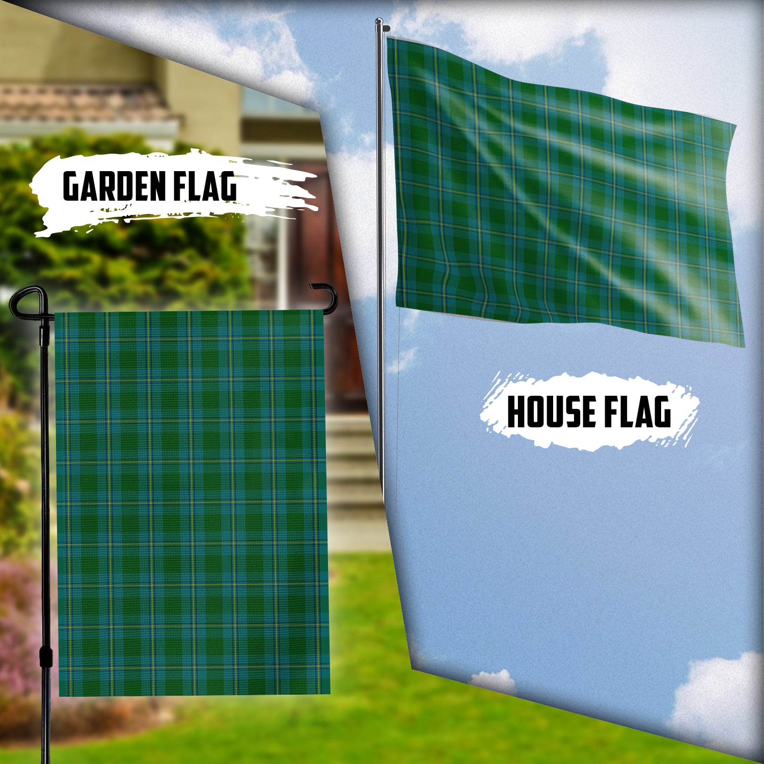 Irvine of Bonshaw Tartan Flag Garden Flag (Vertical) - Tartan Vibes Clothing