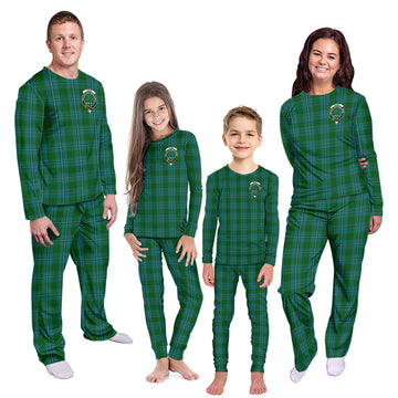 Irvine of Bonshaw Tartan Pajamas Family Set with Family Crest