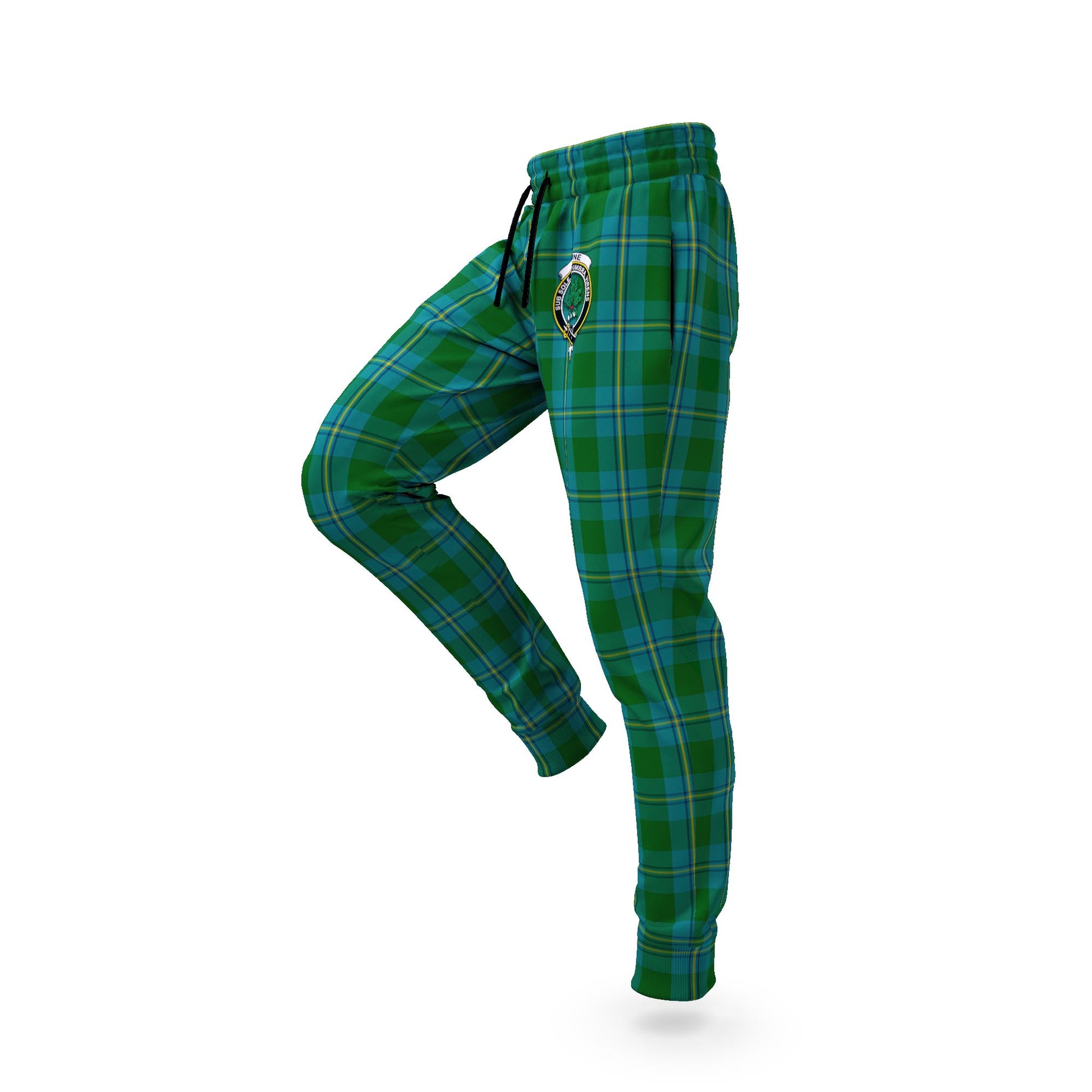 Irvine of Bonshaw Tartan Joggers Pants with Family Crest S - Tartan Vibes Clothing