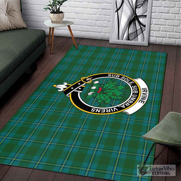 Irvine of Bonshaw Tartan Area Rug with Family Crest