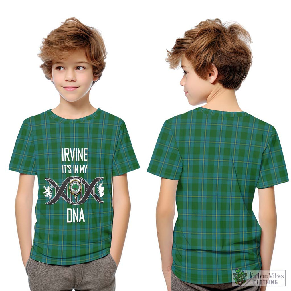 Irvine of Bonshaw Tartan Kid T-Shirt with Family Crest DNA In Me Style Youth XL Size14 - Tartanvibesclothing Shop