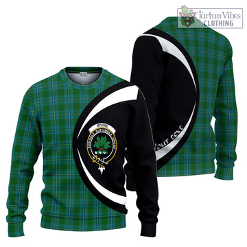 Irvine of Bonshaw Tartan Ugly Sweater with Family Crest Circle Style