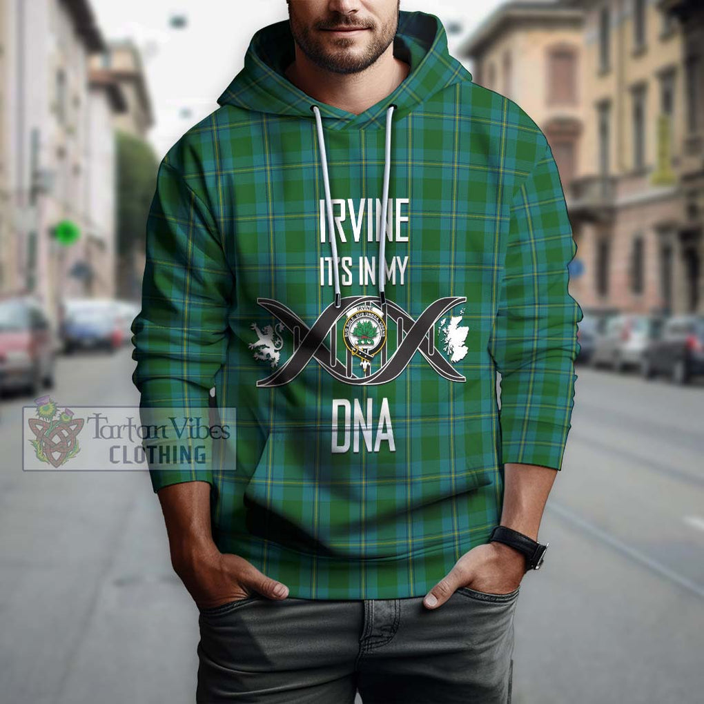 Irvine of Bonshaw Tartan Hoodie with Family Crest DNA In Me Style Pullover Hoodie - Tartanvibesclothing Shop