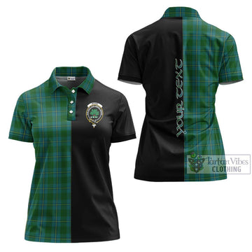 Irvine of Bonshaw Tartan Women's Polo Shirt with Family Crest and Half Of Me Style