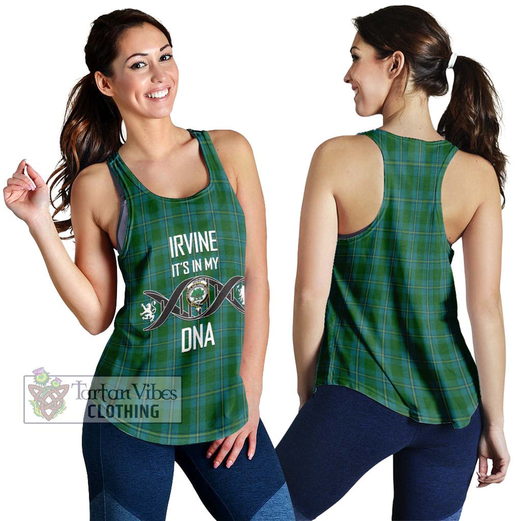 Irvine of Bonshaw Tartan Women's Racerback Tanks with Family Crest DNA In Me Style 4XL - Tartanvibesclothing Shop