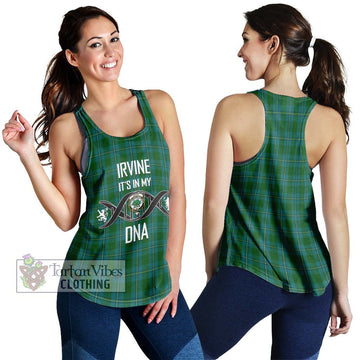 Irvine of Bonshaw Tartan Women's Racerback Tanks with Family Crest DNA In Me Style