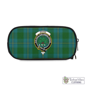 Irvine of Bonshaw Tartan Pen and Pencil Case with Family Crest