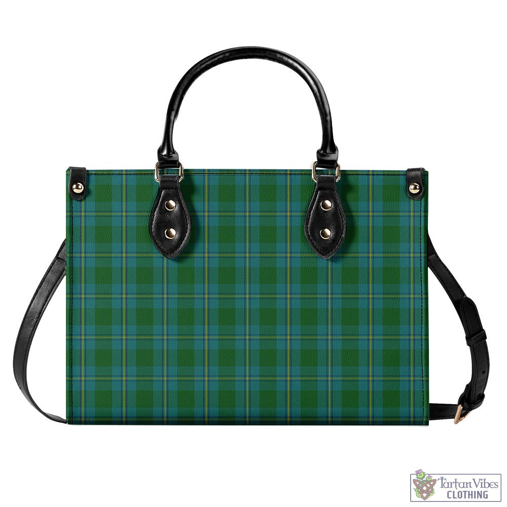 Tartan Vibes Clothing Irvine of Bonshaw Tartan Luxury Leather Handbags