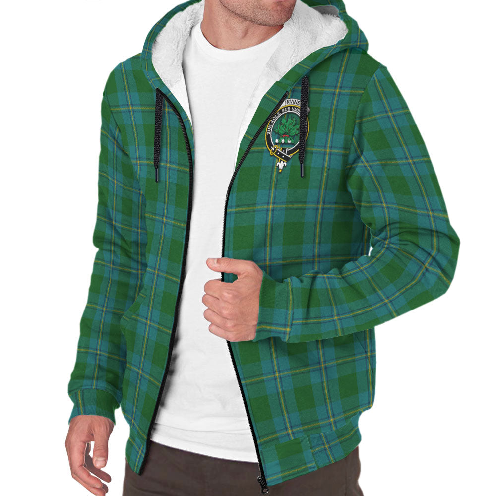 irvine-of-bonshaw-tartan-sherpa-hoodie-with-family-crest