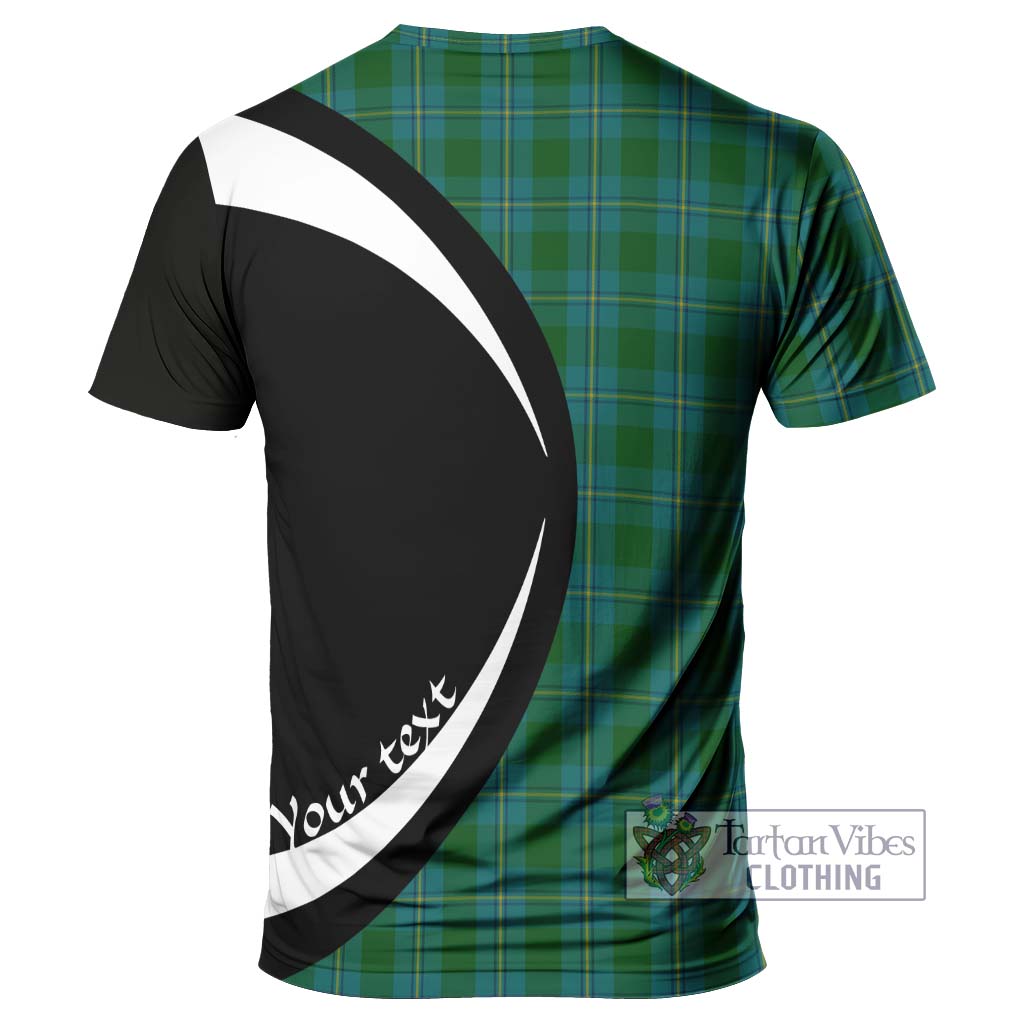 Tartan Vibes Clothing Irvine of Bonshaw Tartan T-Shirt with Family Crest Circle Style