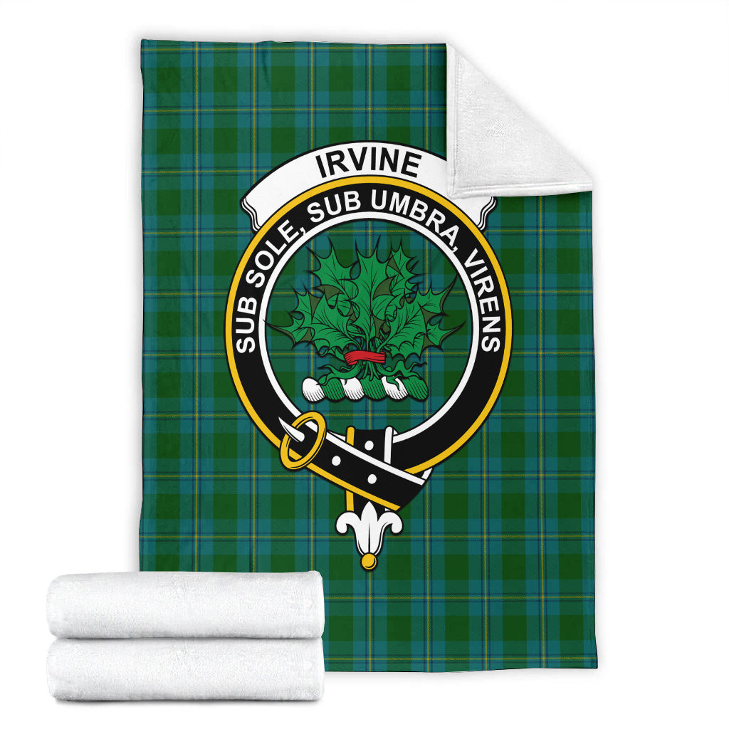 irvine-of-bonshaw-tartab-blanket-with-family-crest