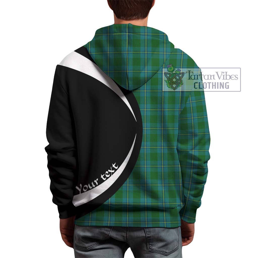 Tartan Vibes Clothing Irvine of Bonshaw Tartan Hoodie with Family Crest Circle Style