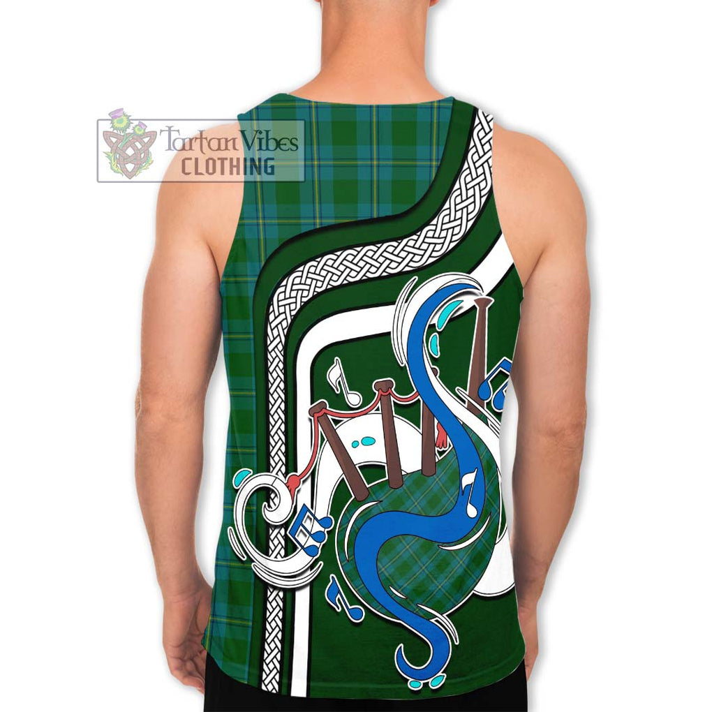 Irvine of Bonshaw Tartan Men's Tank Top with Epic Bagpipe Style - Tartanvibesclothing Shop