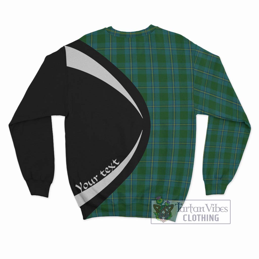 Irvine of Bonshaw Tartan Sweatshirt with Family Crest Circle Style - Tartan Vibes Clothing