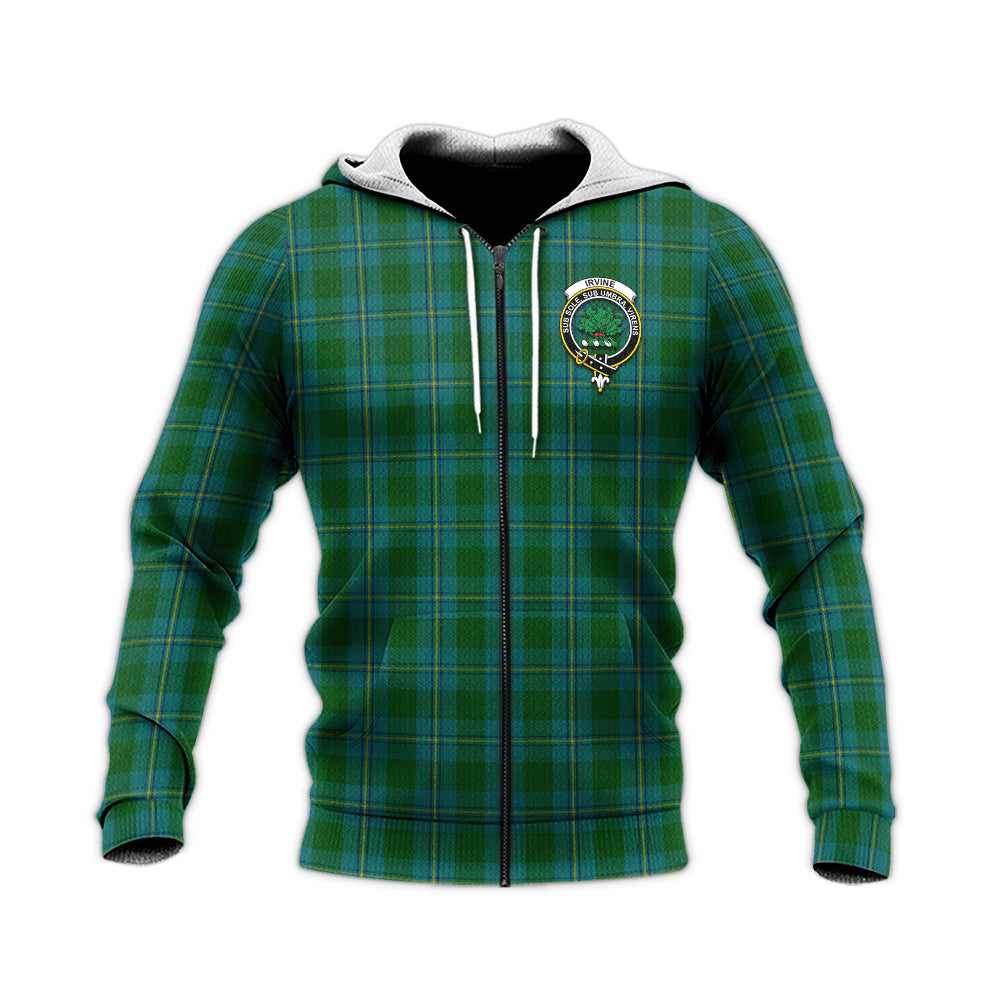 irvine-of-bonshaw-tartan-knitted-hoodie-with-family-crest