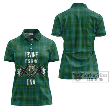 Irvine of Bonshaw Tartan Women's Polo Shirt with Family Crest DNA In Me Style