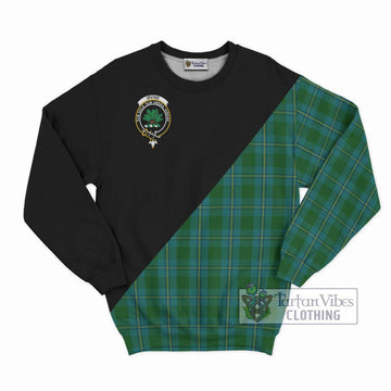 Irvine of Bonshaw Tartan Sweatshirt with Family Crest and Military Logo Style