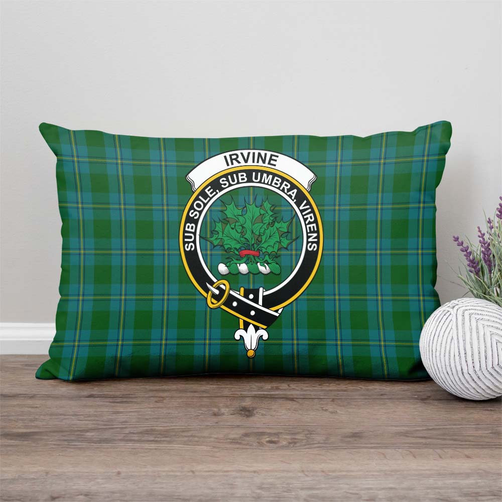 Irvine of Bonshaw Tartan Pillow Cover with Family Crest Rectangle Pillow Cover - Tartanvibesclothing