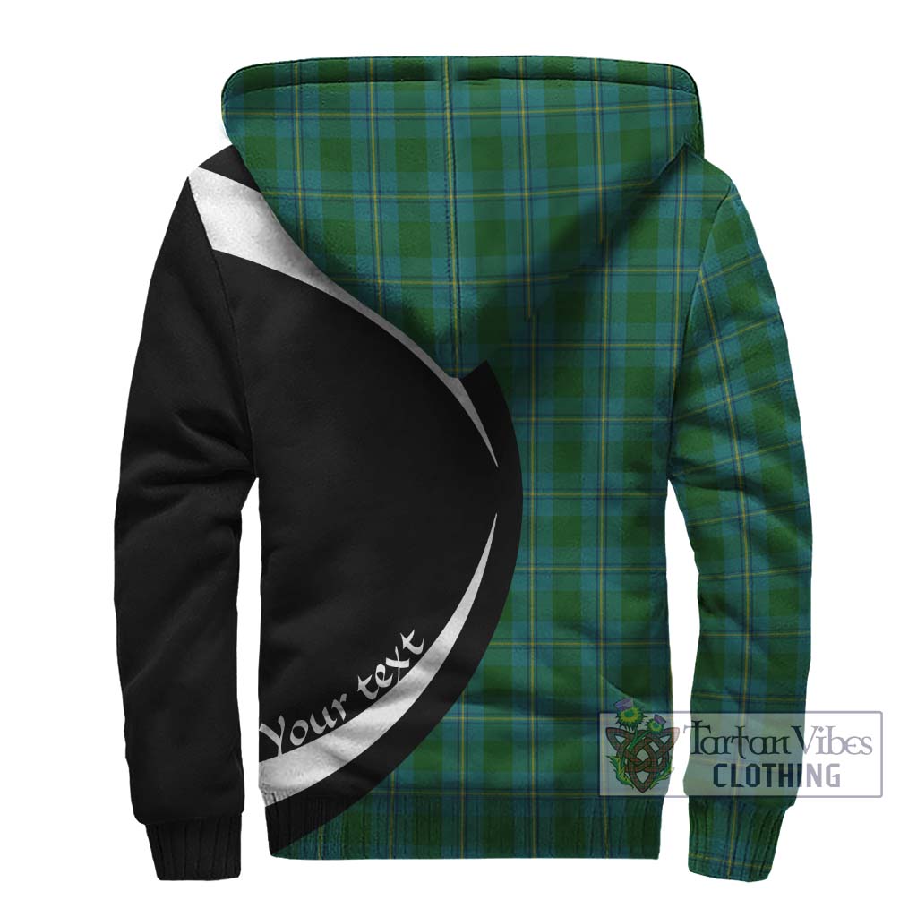 Irvine of Bonshaw Tartan Sherpa Hoodie with Family Crest Circle Style - Tartan Vibes Clothing