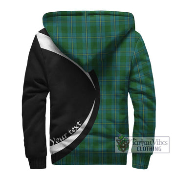 Irvine of Bonshaw Tartan Sherpa Hoodie with Family Crest Circle Style