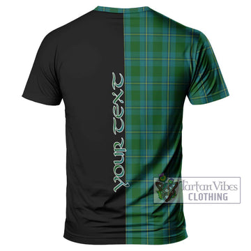 Irvine of Bonshaw Tartan T-Shirt with Family Crest and Half Of Me Style