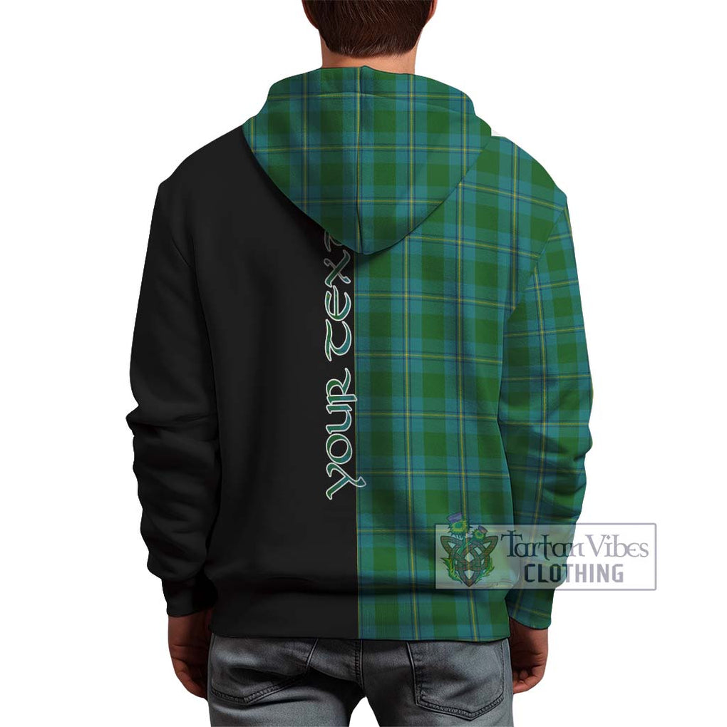 Irvine of Bonshaw Tartan Hoodie with Family Crest and Half Of Me Style - Tartanvibesclothing Shop