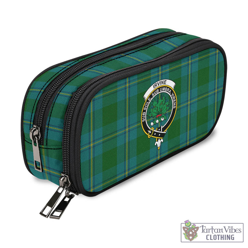 Tartan Vibes Clothing Irvine of Bonshaw Tartan Pen and Pencil Case with Family Crest