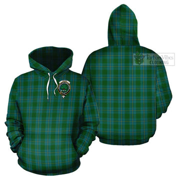 Irvine of Bonshaw Tartan Cotton Hoodie with Family Crest