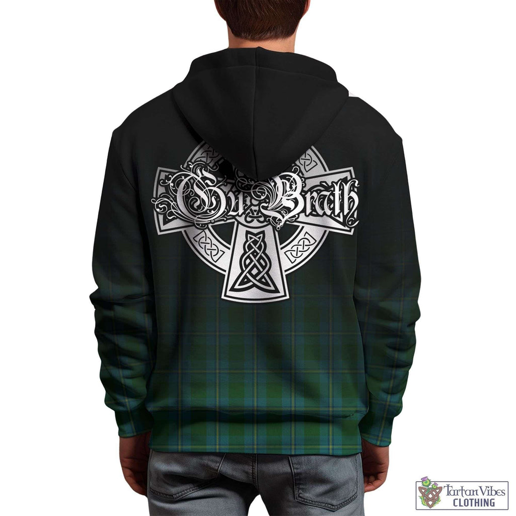 Tartan Vibes Clothing Irvine of Bonshaw Tartan Hoodie Featuring Alba Gu Brath Family Crest Celtic Inspired