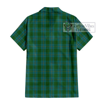 Irvine of Bonshaw Tartan Short Sleeve Button Shirt with Family Crest DNA In Me Style