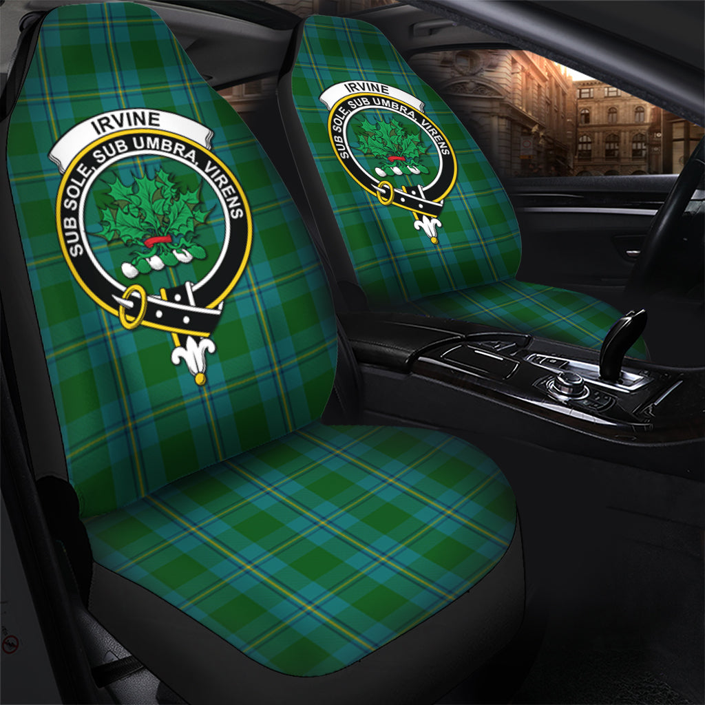 Irvine of Bonshaw Tartan Car Seat Cover with Family Crest - Tartanvibesclothing