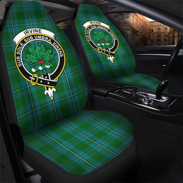 Irvine of Bonshaw Tartan Car Seat Cover with Family Crest