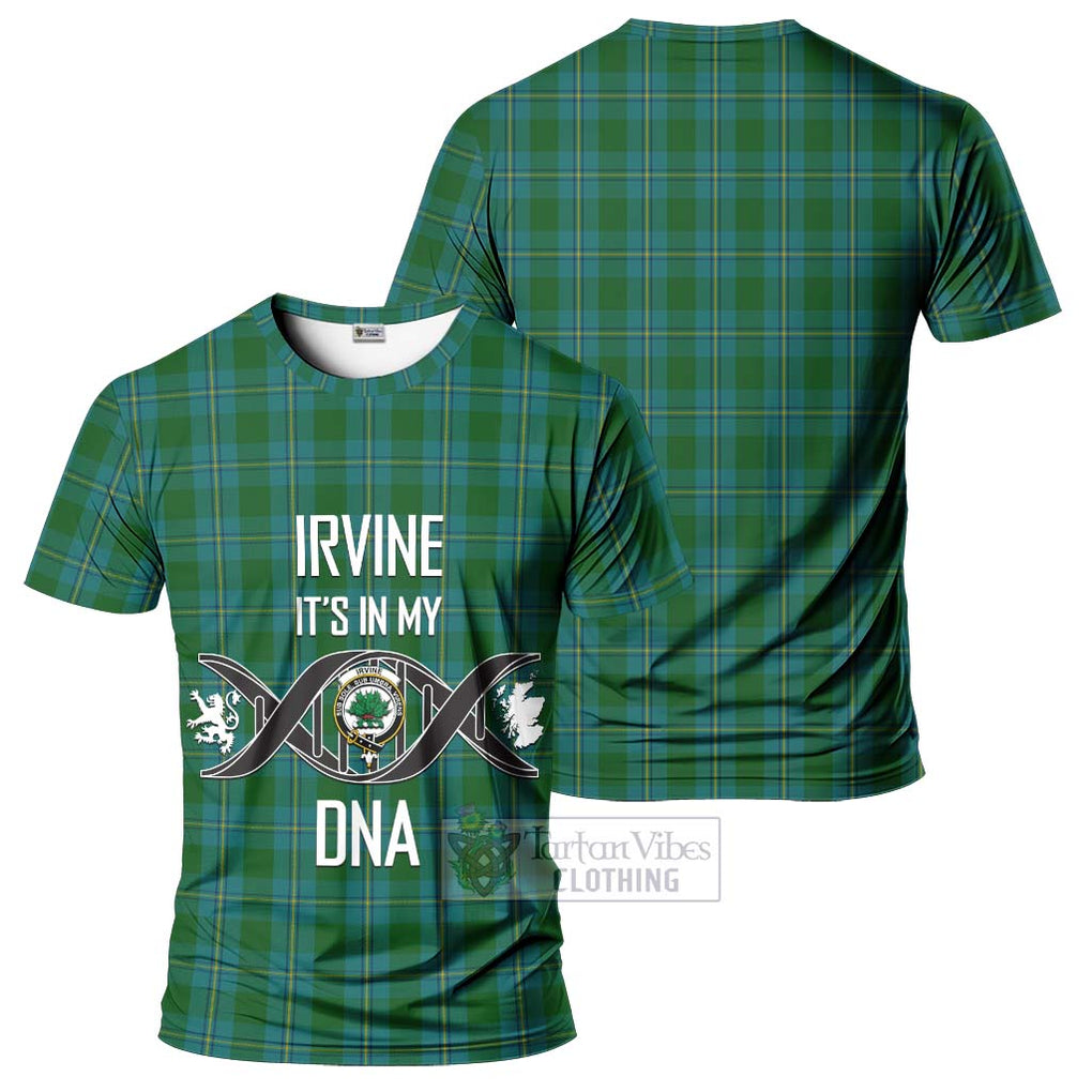 Irvine of Bonshaw Tartan T-Shirt with Family Crest DNA In Me Style - Tartan Vibes Clothing